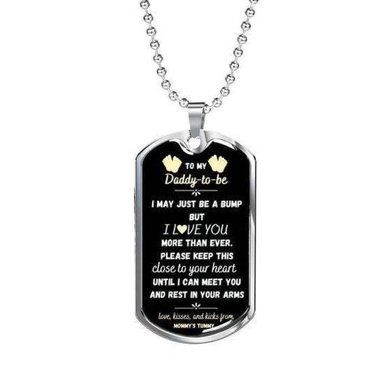 Dad Dog Tag Custom Picture Father’S Day, Keep This Close To Your Heart Dog Tag Necklace Gift For Dad To Be Father's Day Rakva