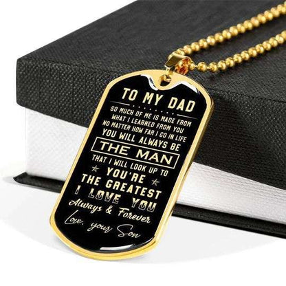 Dad Dog Tag Custom Picture Father’S Day, Love You Forever Dog Tag Necklace Gift For Daddy Father's Day Rakva