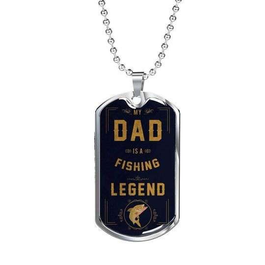 Dad Dog Tag Custom Picture Father’S Day, My Dad Always Hard For My Batter Future Dog Tag Necklace Gift For Dad Father's Day Rakva