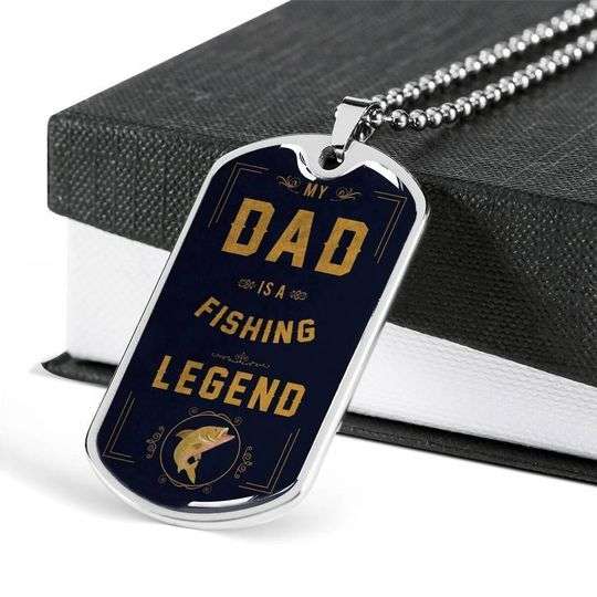 Dad Dog Tag Custom Picture Father’S Day, My Dad Always Hard For My Batter Future Dog Tag Necklace Gift For Dad Father's Day Rakva
