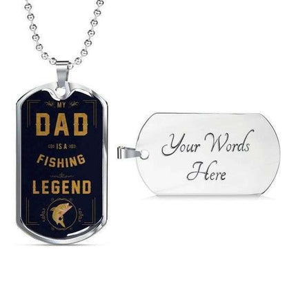 Dad Dog Tag Custom Picture Father’S Day, My Dad Always Hard For My Batter Future Dog Tag Necklace Gift For Dad Father's Day Rakva