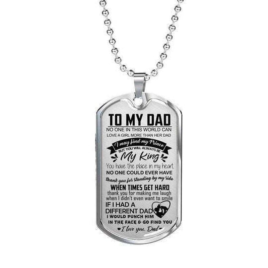 Dad Dog Tag Custom Picture Father’S Day, No One In This World Dog Tag Necklace Gift For Daddy Father's Day Rakva