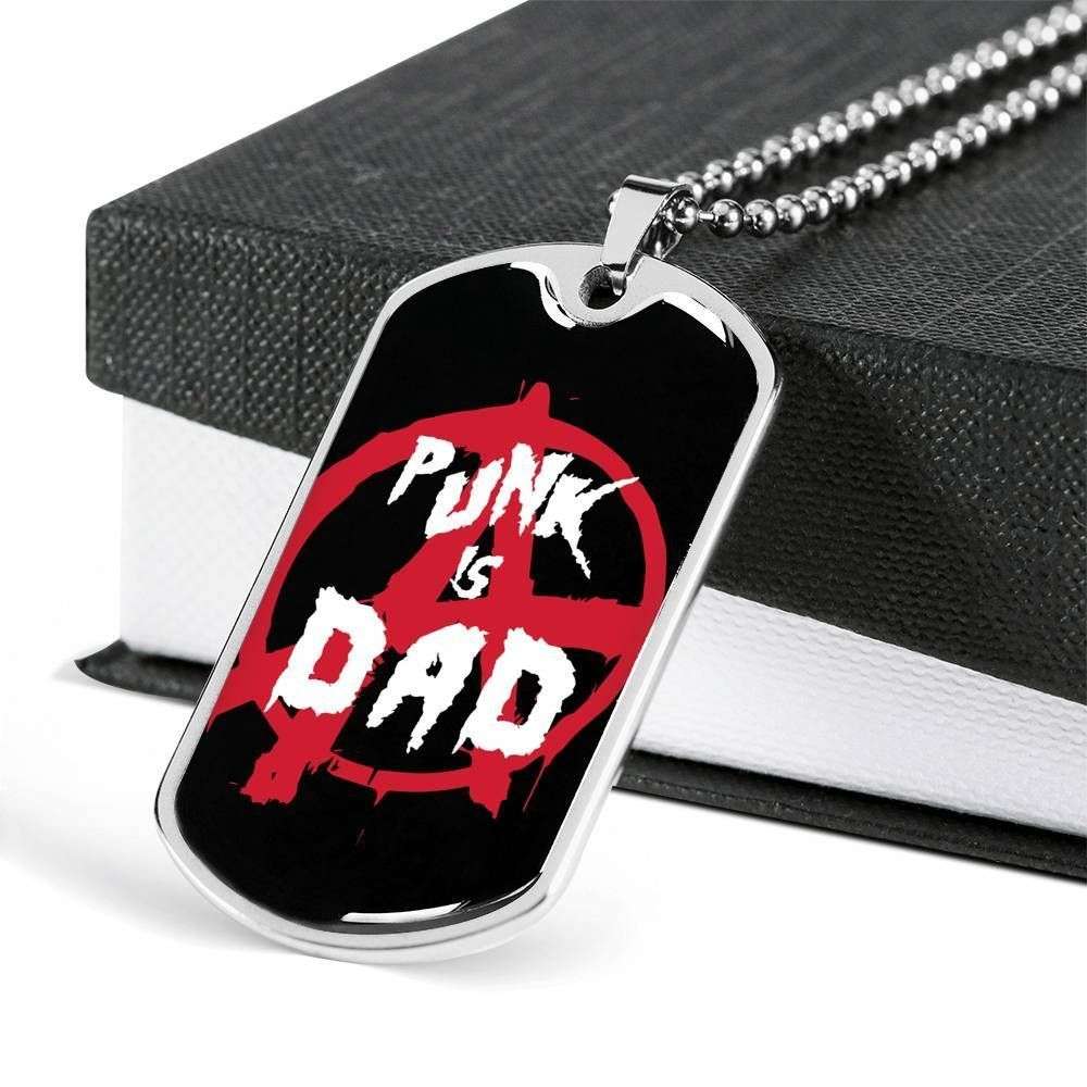 Dad Dog Tag Custom Picture, Father’S Day Punk Dog Tag Necklace Gift For Dad Father's Day Rakva