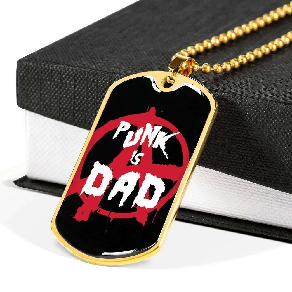 Dad Dog Tag Custom Picture, Father’S Day Punk Dog Tag Necklace Gift For Dad Father's Day Rakva