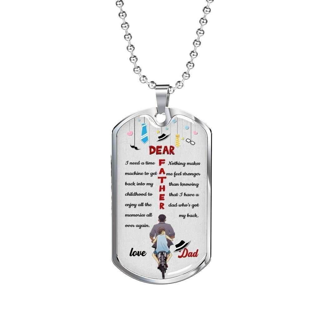 Dad Dog Tag Custom Picture, Happy Father’S Day Dog Tag For Dad Dog Tag Necklace Father's Day Rakva