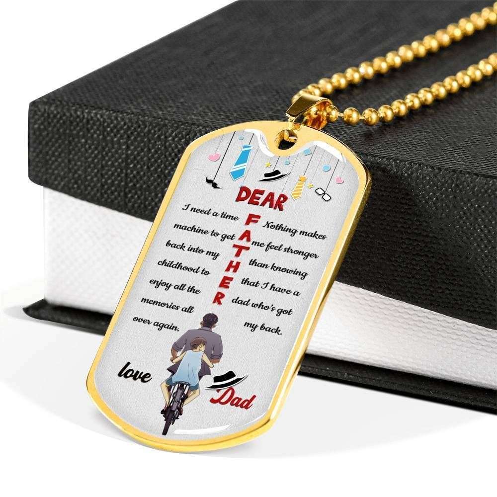 Dad Dog Tag Custom Picture, Happy Father’S Day Dog Tag For Dad Dog Tag Necklace Father's Day Rakva