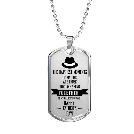 Dad Dog Tag Custom Picture, Happy Father’S Day Dog Tag Necklace Gift For Dad Dog Tag-1 Father's Day Rakva
