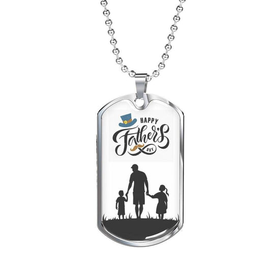 Dad Dog Tag Custom Picture, Happy Father’S Day Dog Tag Necklace Gift For Dad Dog Tag-2 Father's Day Rakva