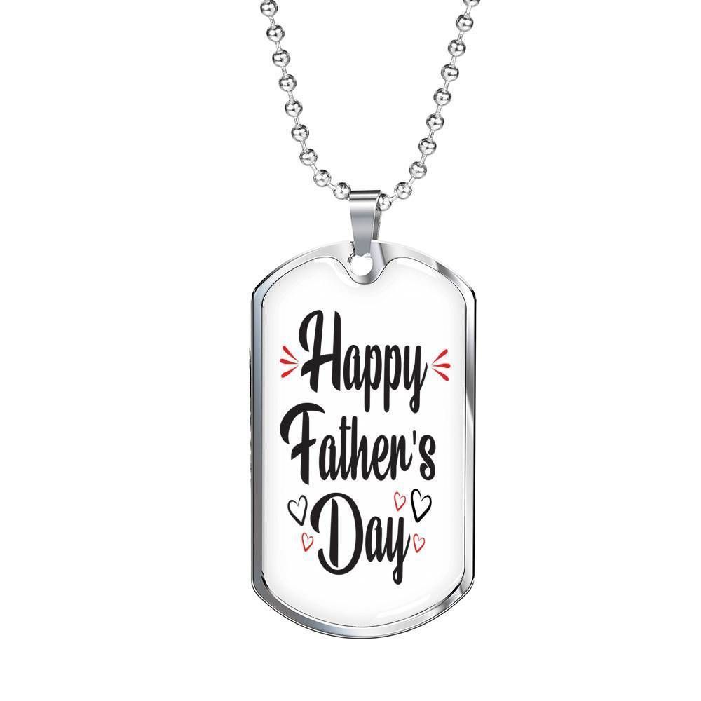 Dad Dog Tag Custom Picture, Happy Father’S Day Dog Tag Necklace Gift For Dad Dog Tag-3 Father's Day Rakva