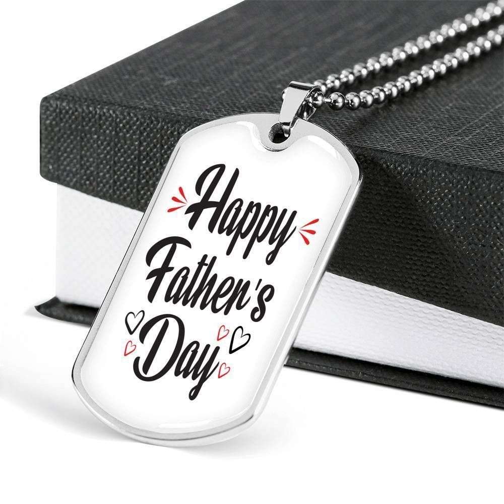 Dad Dog Tag Custom Picture, Happy Father’S Day Dog Tag Necklace Gift For Dad Dog Tag-3 Father's Day Rakva