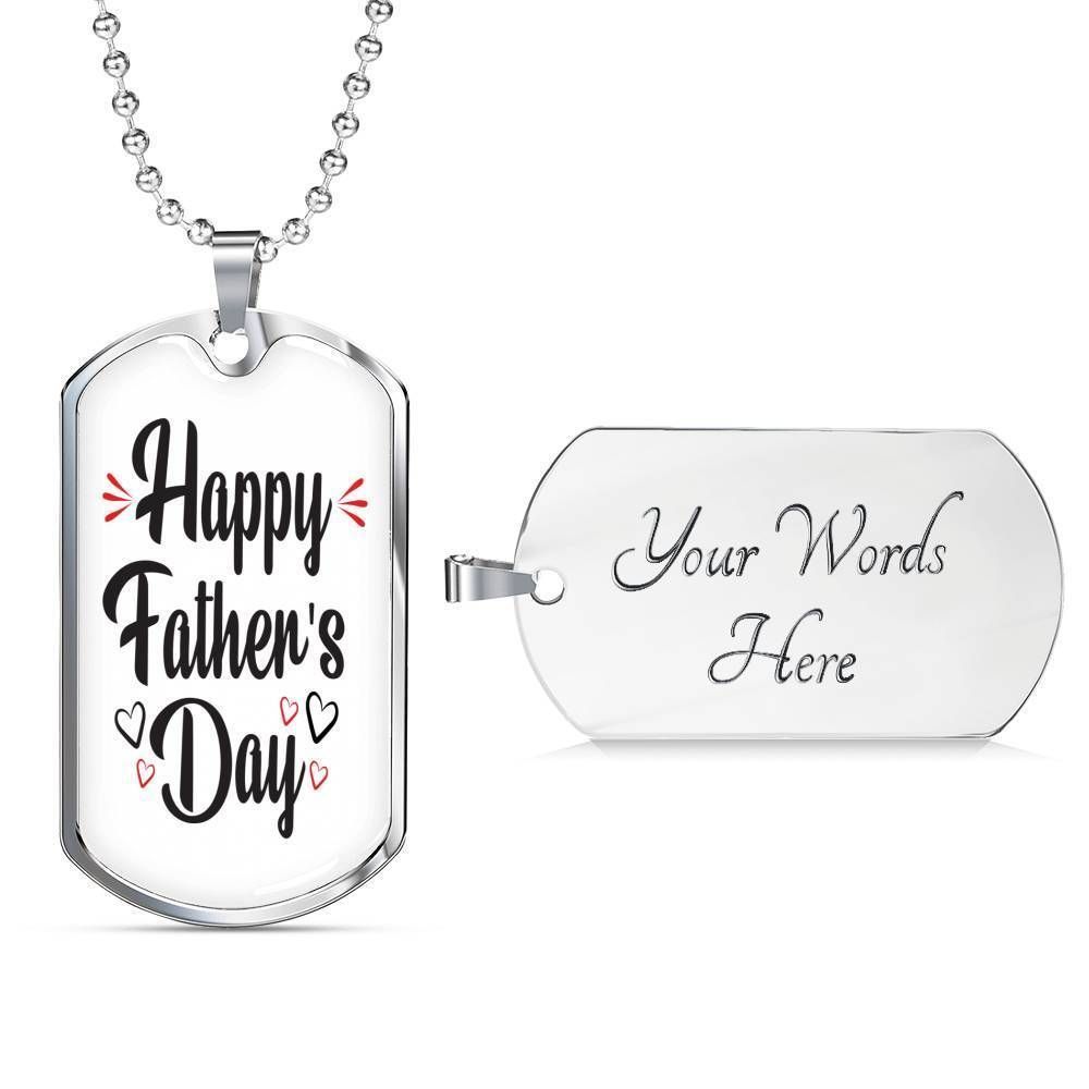 Dad Dog Tag Custom Picture, Happy Father’S Day Dog Tag Necklace Gift For Dad Dog Tag-3 Father's Day Rakva