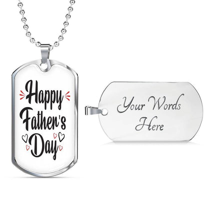 Dad Dog Tag Custom Picture, Happy Father’S Day Dog Tag Necklace Gift For Dad Dog Tag-3 Father's Day Rakva
