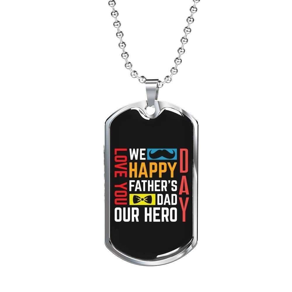 Dad Dog Tag Custom Picture, Happy Father’S Day Dog Tag Necklace Gift For Dad Dog Tag-6 Father's Day Rakva