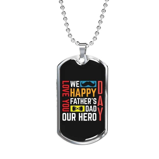Dad Dog Tag Custom Picture, Happy Father’S Day Dog Tag Necklace Gift For Dad Dog Tag-6 Father's Day Rakva