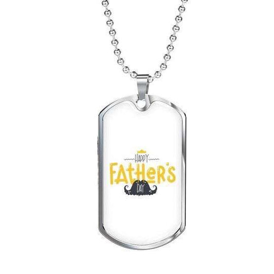 Dad Dog Tag Custom Picture, Happy Father’S Day, Gift For Dad Necklace Father's Day Rakva