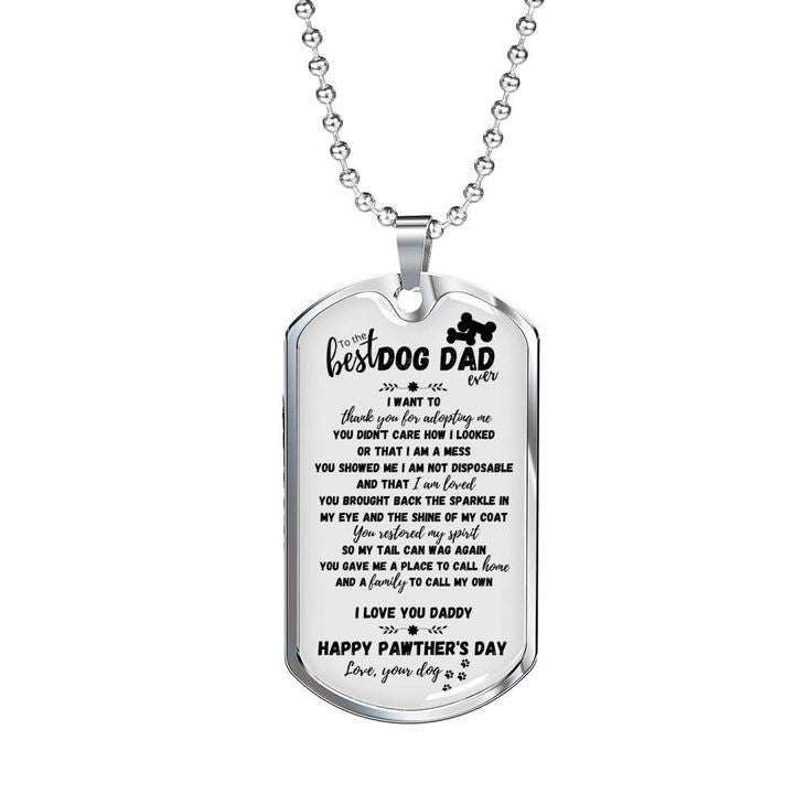 Dad Dog Tag Custom Picture, Happy Father’S Day Shine Of My Coat Dog Tag Necklace Gift For Dad Father's Day Rakva