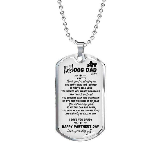 Dad Dog Tag Custom Picture, Happy Father’S Day Shine Of My Coat Dog Tag Necklace Gift For Dad Father's Day Rakva