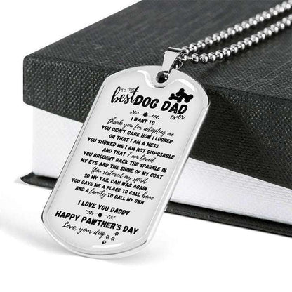 Dad Dog Tag Custom Picture, Happy Father’S Day Shine Of My Coat Dog Tag Necklace Gift For Dad Father's Day Rakva
