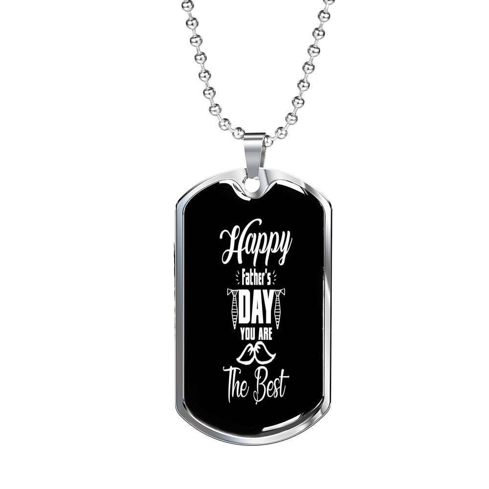 Dad Dog Tag Custom Picture, Happy Father’S Day You’Re The Best Dog Tag Necklace For Dad Father's Day Rakva