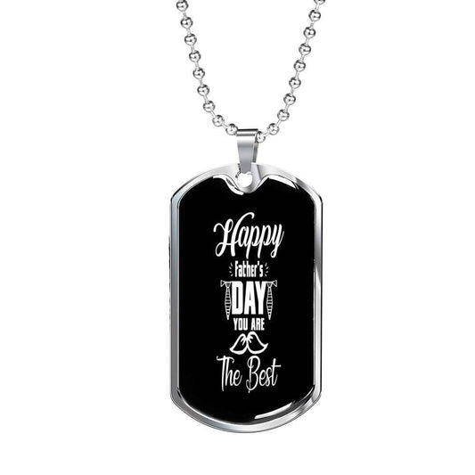 Dad Dog Tag Custom Picture, Happy Father’S Day You’Re The Best Dog Tag Necklace For Dad Father's Day Rakva