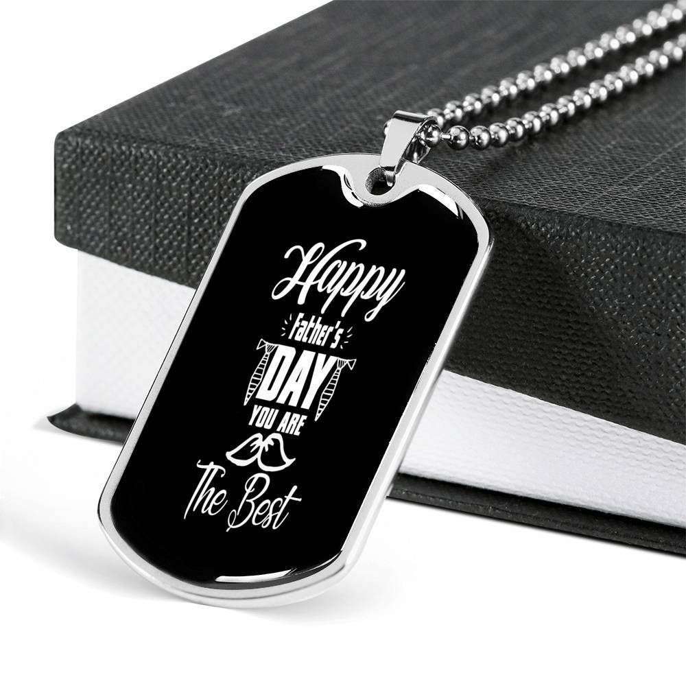 Dad Dog Tag Custom Picture, Happy Father’S Day You’Re The Best Dog Tag Necklace For Dad Father's Day Rakva
