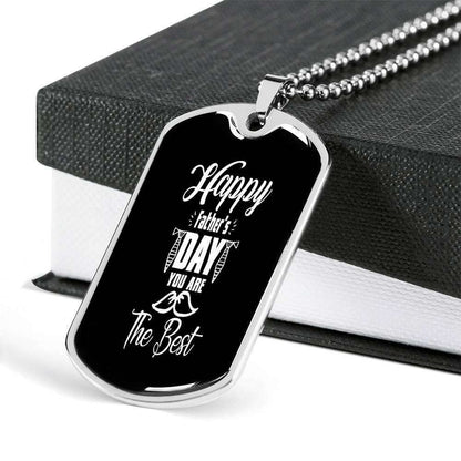 Dad Dog Tag Custom Picture, Happy Father’S Day You’Re The Best Dog Tag Necklace For Dad Father's Day Rakva