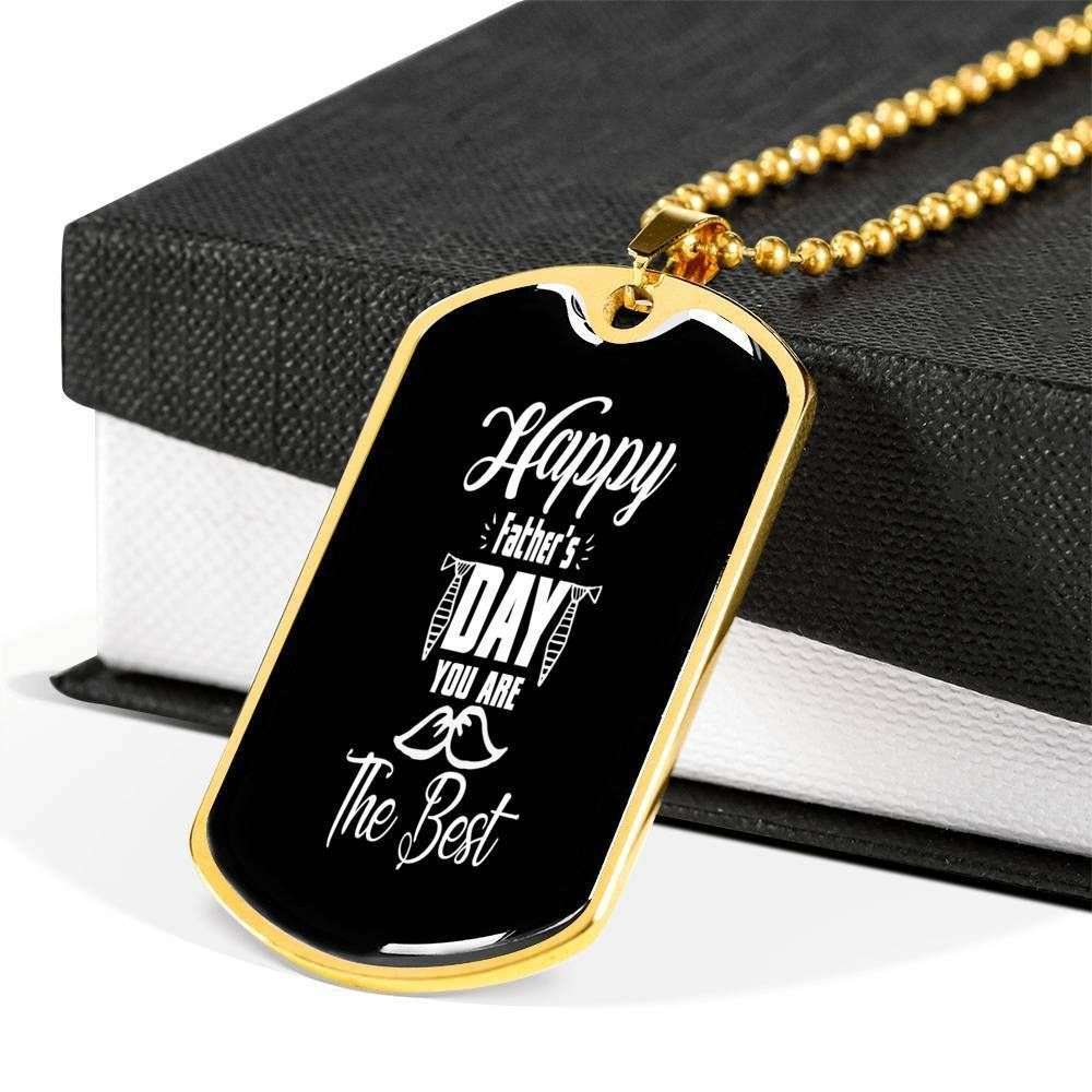 Dad Dog Tag Custom Picture, Happy Father’S Day You’Re The Best Dog Tag Necklace For Dad Father's Day Rakva
