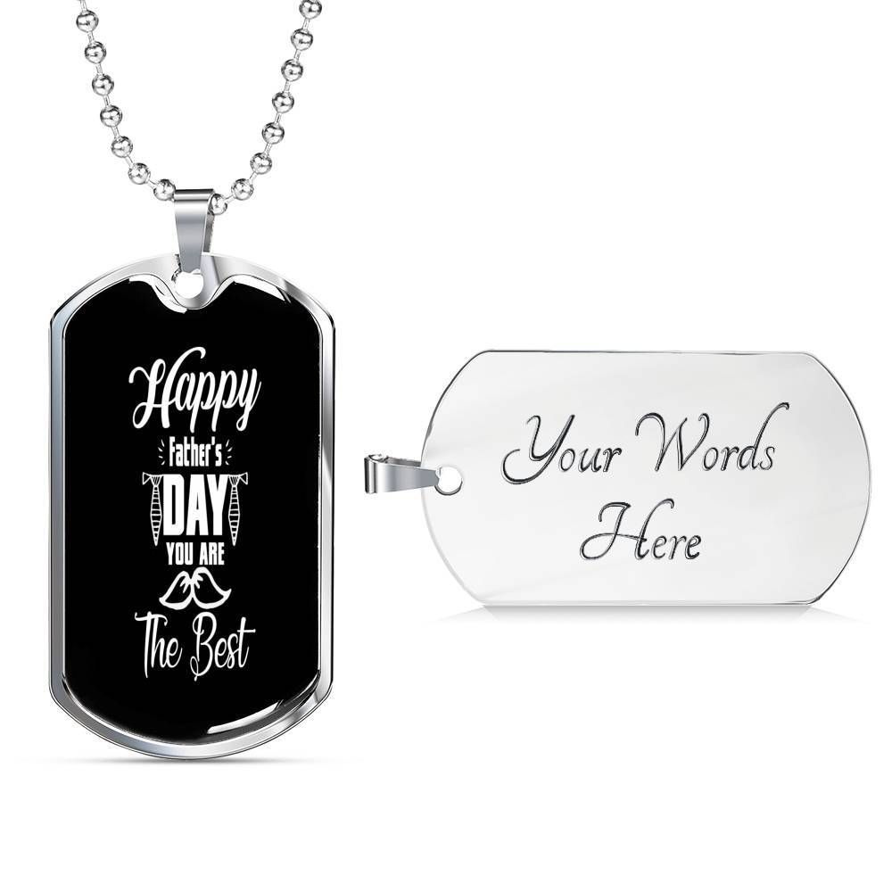 Dad Dog Tag Custom Picture, Happy Father’S Day You’Re The Best Dog Tag Necklace For Dad Father's Day Rakva