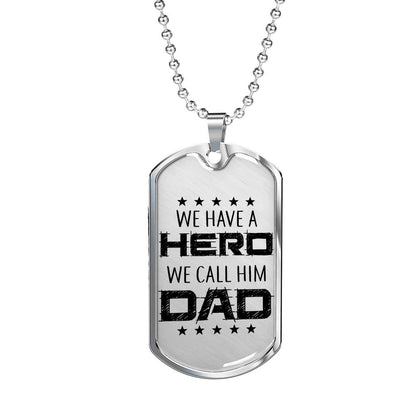 Dad Dog Tag Custom Picture, Hero Dad Personalized Dog Tag Necklace Gift For Men Father's Day Rakva
