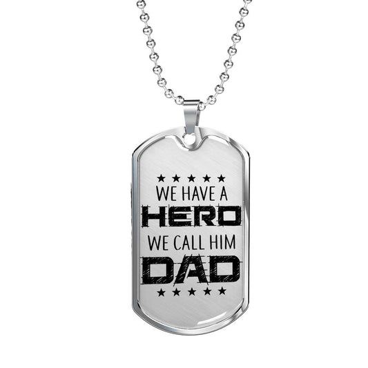 Dad Dog Tag Custom Picture, Hero Dad Personalized Dog Tag Necklace Gift For Men Father's Day Rakva