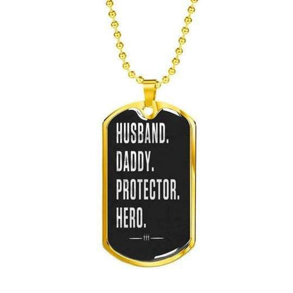 Dad Dog Tag Custom Picture, Husband Daddy Protector Hero Dog Tag Necklace For Dad Father's Day Rakva