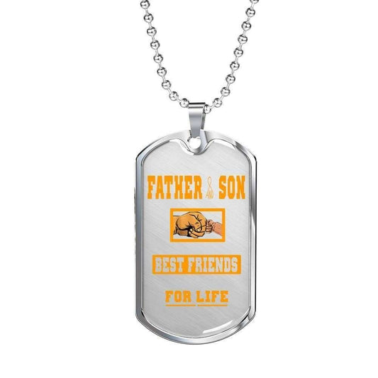 Dad Dog Tag Custom Picture, Son Dog Tag Custom Picture, Father And Son Best Friends For Life Dog Tag Necklace For Family Father's Day Rakva