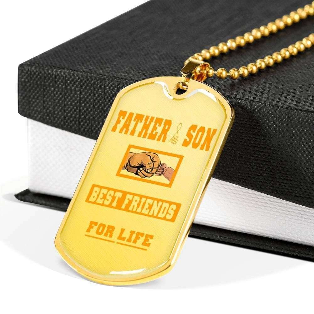 Dad Dog Tag Custom Picture, Son Dog Tag Custom Picture, Father And Son Best Friends For Life Dog Tag Necklace For Family Father's Day Rakva