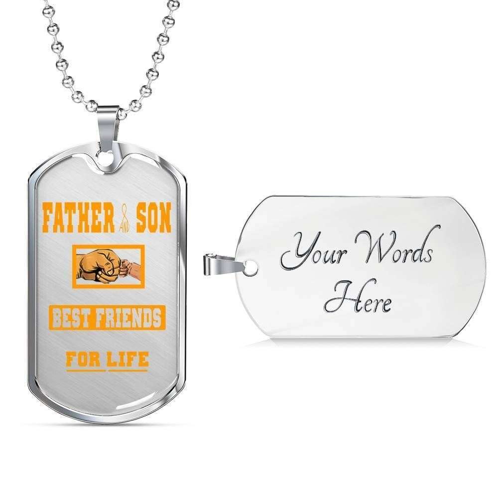 Dad Dog Tag Custom Picture, Son Dog Tag Custom Picture, Father And Son Best Friends For Life Dog Tag Necklace For Family Father's Day Rakva