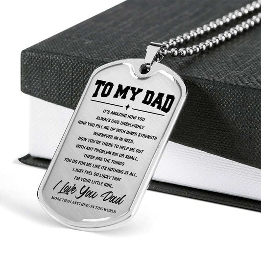 Dad Dog Tag Father’S Day Gift, Be My Hero Dog Tag Military Chain Necklace Present For Daddy Dog Tag Father's Day Rakva