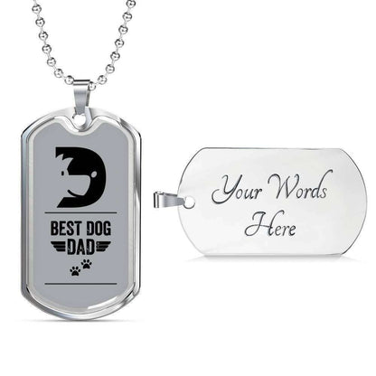 Dad Dog Tag Father’S Day Gift, Best Dog Dad Dog Tag Military Chain Necklace For Dad Who Loves Dog Dog Tag Father's Day Rakva