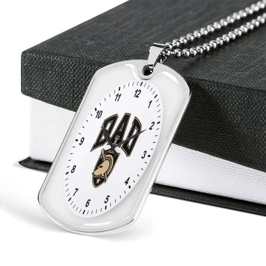 Dad Dog Tag Father’S Day Gift, Clock Remember Time Dad Dog Tag Military Chain Necklace For Dad Dog Tag Father's Day Rakva