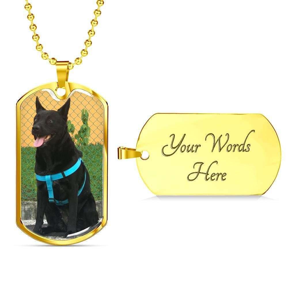 Dad Dog Tag Father’S Day Gift, Custom Black Dog Dog Tag Military Chain Necklace For Dog Lovers Dog Tag Father's Day Rakva