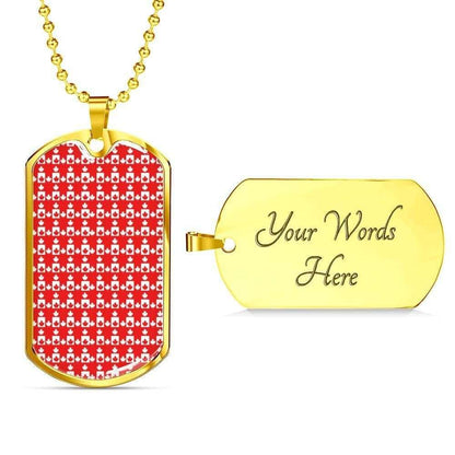 Dad Dog Tag Father’S Day Gift, Custom Canada Red Dog Tag Military Chain Necklace Gift For Men Dog Tag Father's Day Rakva