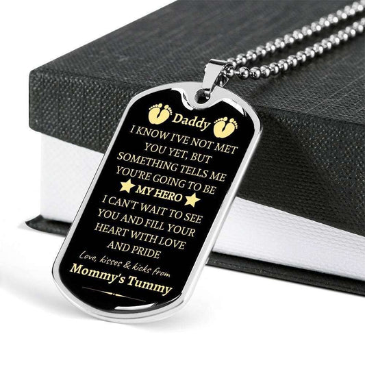 Dad Dog Tag Father’S Day Gift, Custom Fill Your Heart With Love Dog Tag Military Chain Necklace Daddy Dog Tag Father's Day Rakva