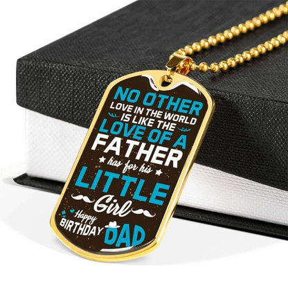 Dad Dog Tag Father’S Day Gift, Custom Happy Birthday Dad Dog Tag Military Chain Necklace For Dad Dog Tag Father's Day Rakva