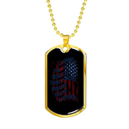Dad Dog Tag Father’S Day Gift, Custom Independence Day Gift For Dad Dog Tag Military Chain Necklace Dog Tag Father's Day Rakva