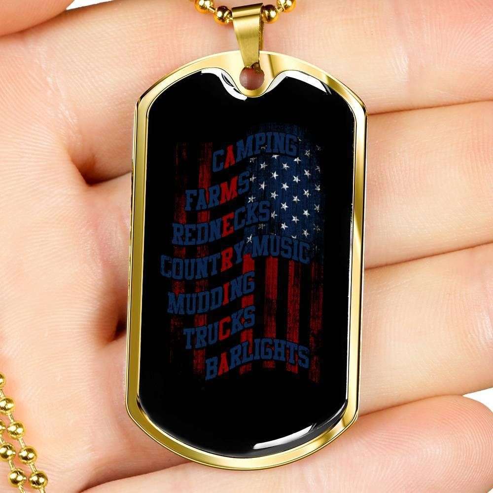 Dad Dog Tag Father’S Day Gift, Custom Independence Day Gift For Dad Dog Tag Military Chain Necklace Dog Tag Father's Day Rakva