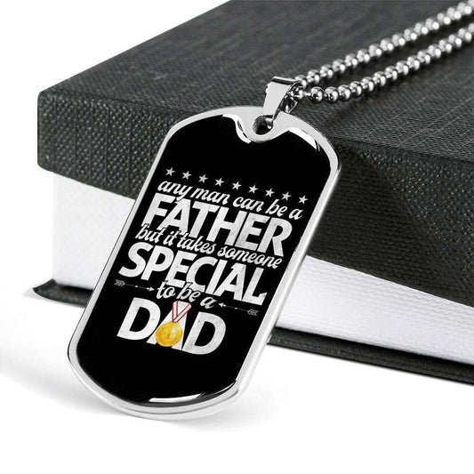 Dad Dog Tag Father’S Day Gift, Custom It Takes Someone Special To Be A Dad Dog Tag Military Chain Necklace Giving Dad Dog Father's Day Rakva