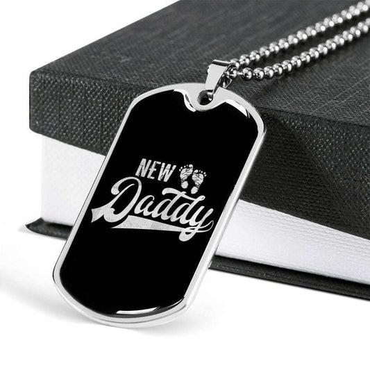 Dad Dog Tag Father’S Day Gift, Custom New Daddy Dog Tag Military Chain Necklace For Men Dog Tag Father's Day Rakva