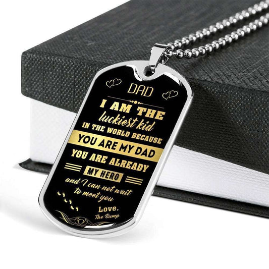Dad Dog Tag Father’S Day Gift, Custom You Are Already My Hero Dog Tag Military Chain Necklace For Dad Dog Tag Father's Day Rakva