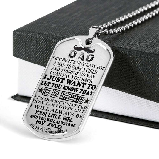Dad Dog Tag Father’S Day Gift, Custom You Are Appreciated Dog Tag Military Chain Necklace Giving Daddy Dog Tag Father's Day Rakva