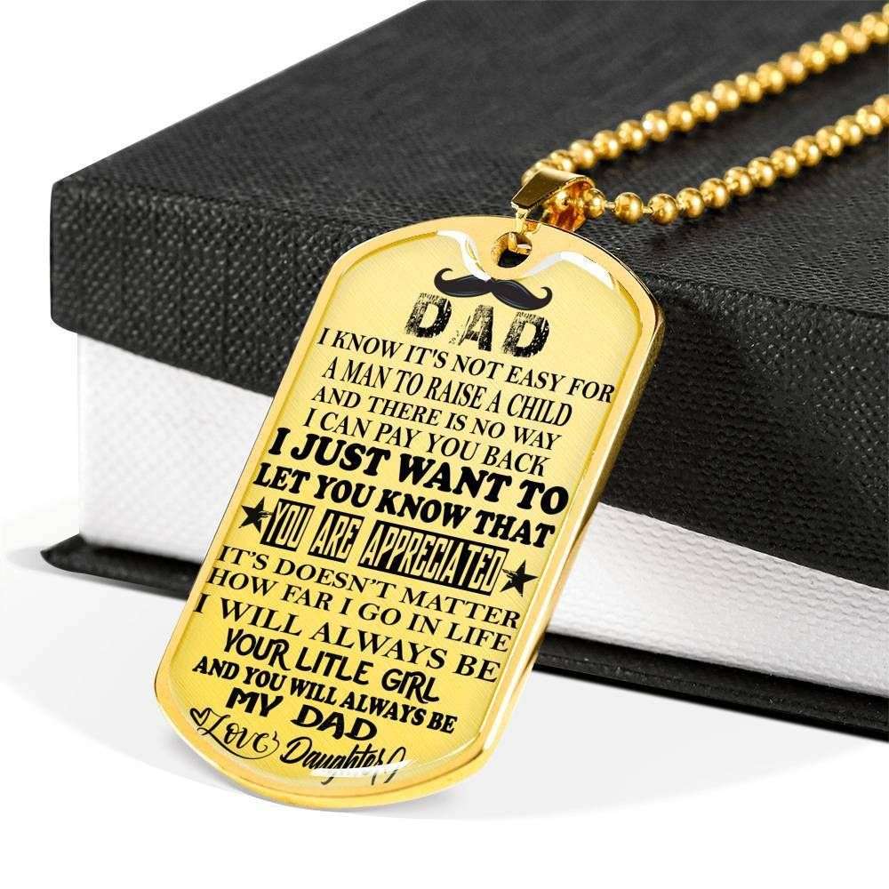 Dad Dog Tag Father’S Day Gift, Custom You Are Appreciated Dog Tag Military Chain Necklace Giving Daddy Dog Tag Father's Day Rakva