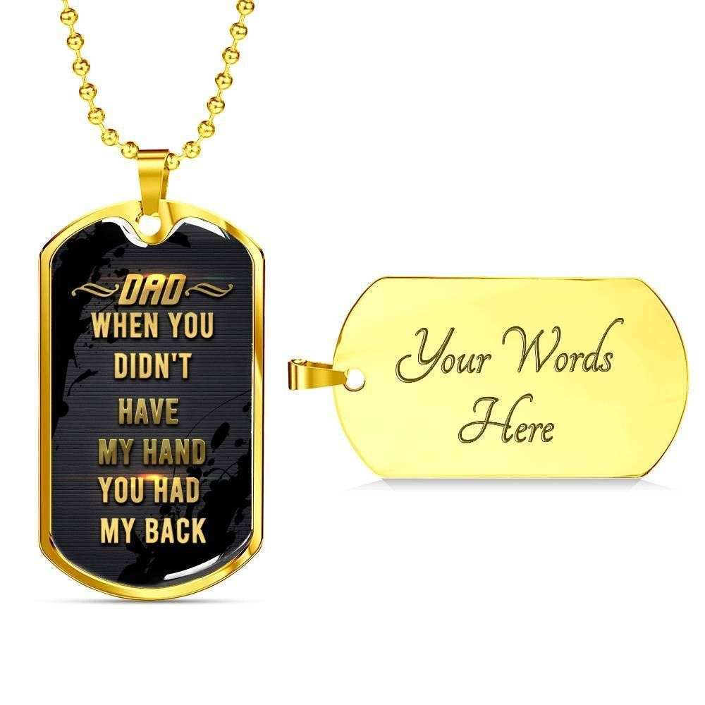 Dad Dog Tag Father’S Day Gift, Custom You Had My Back Father’S Day Gift For Dad Dog Tag Military Chain Necklace Dog Tag Father's Day Rakva