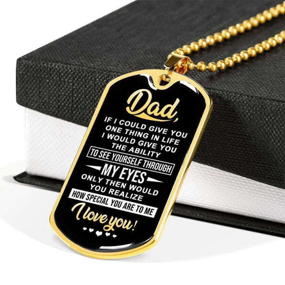 Dad Dog Tag Father’S Day Gift, Gift For Dad Dog Tag Military Chain Necklace You Are So Special To Me Dog Tag Father's Day Rakva